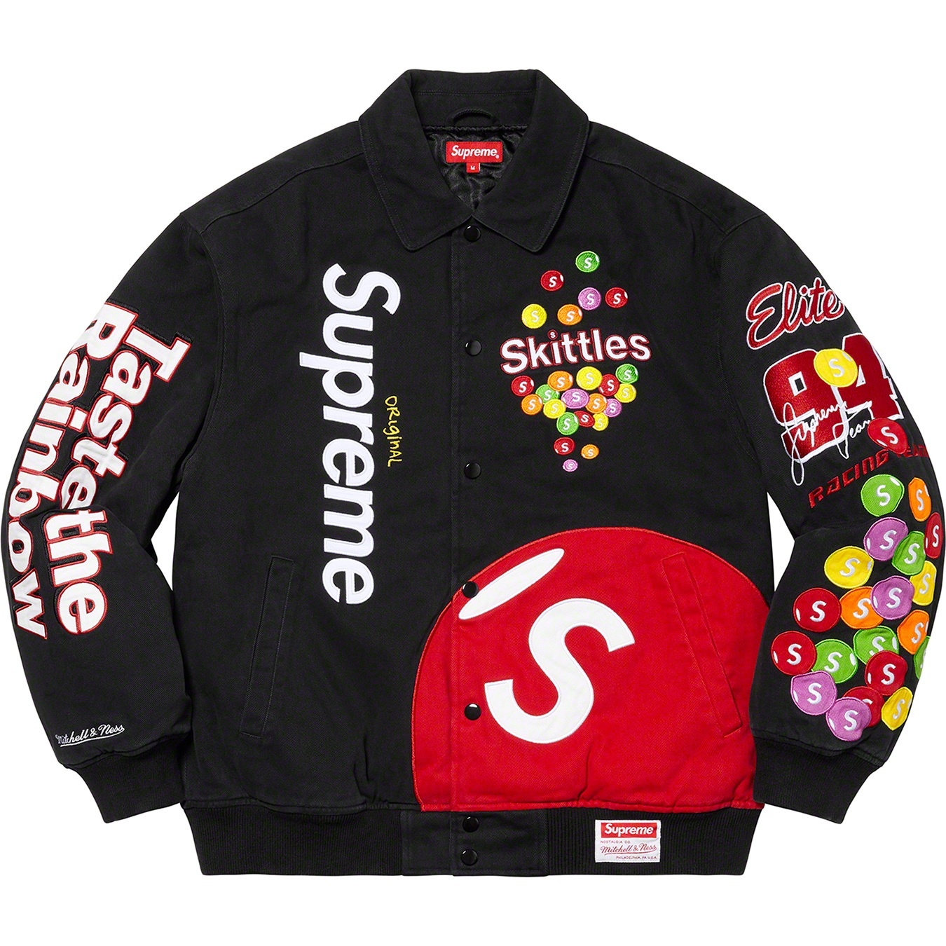 Supreme®/Skittles®/<wbr>Mitchell & Ness® Varsity Jacket view 10